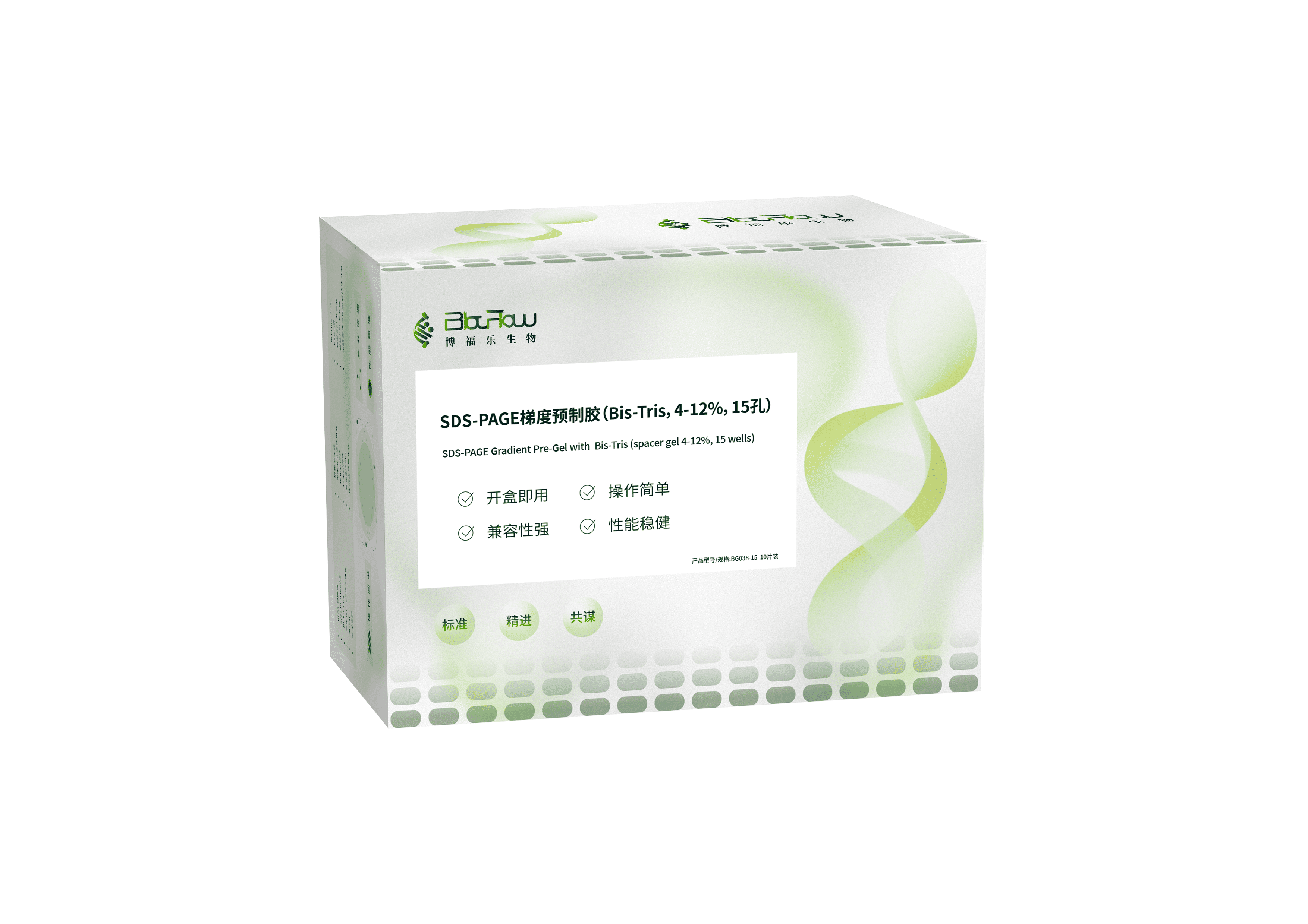 SDS-PAGE梯度预制胶（Bis-Tris，4-12%）